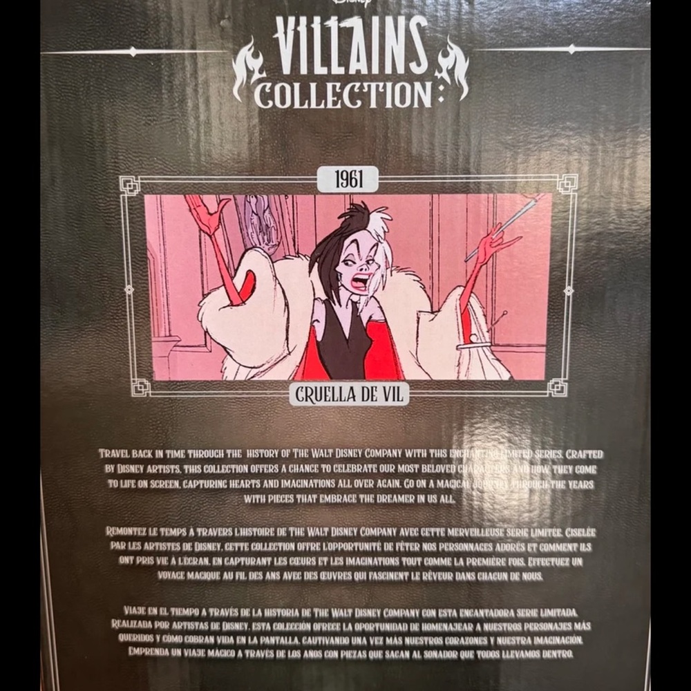 Disney Villain Collection Cruella De Vil 13” Plushy Limited Edition New/Box $35 - Picture 6 of 12